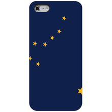 DistinctInk® Hard Plastic Snap-On Case for Apple iPhone or Samsung Galaxy - Alaska State Flag