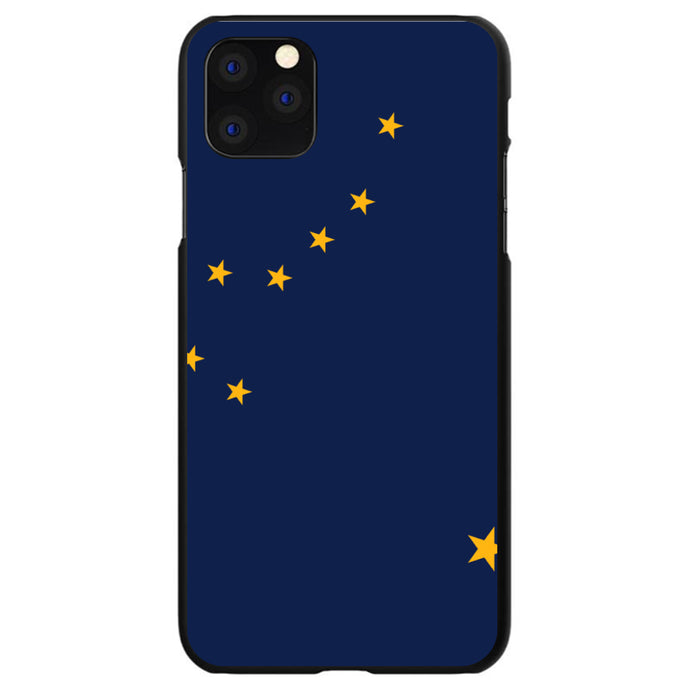 DistinctInk® Hard Plastic Snap-On Case for Apple iPhone or Samsung Galaxy - Alaska State Flag