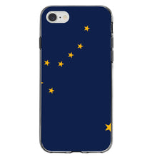 DistinctInk® Clear Shockproof Hybrid Case for Apple iPhone / Samsung Galaxy / Google Pixel - Alaska State Flag