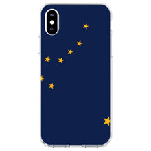 DistinctInk® Clear Shockproof Hybrid Case for Apple iPhone / Samsung Galaxy / Google Pixel - Alaska State Flag