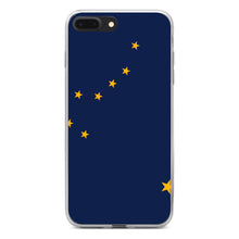 DistinctInk® Clear Shockproof Hybrid Case for Apple iPhone / Samsung Galaxy / Google Pixel - Alaska State Flag