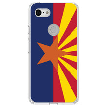 DistinctInk® Clear Shockproof Hybrid Case for Apple iPhone / Samsung Galaxy / Google Pixel - Arizona State Flag