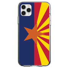 DistinctInk® Clear Shockproof Hybrid Case for Apple iPhone / Samsung Galaxy / Google Pixel - Arizona State Flag