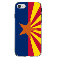 DistinctInk® Clear Shockproof Hybrid Case for Apple iPhone / Samsung Galaxy / Google Pixel - Arizona State Flag