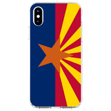 DistinctInk® Clear Shockproof Hybrid Case for Apple iPhone / Samsung Galaxy / Google Pixel - Arizona State Flag