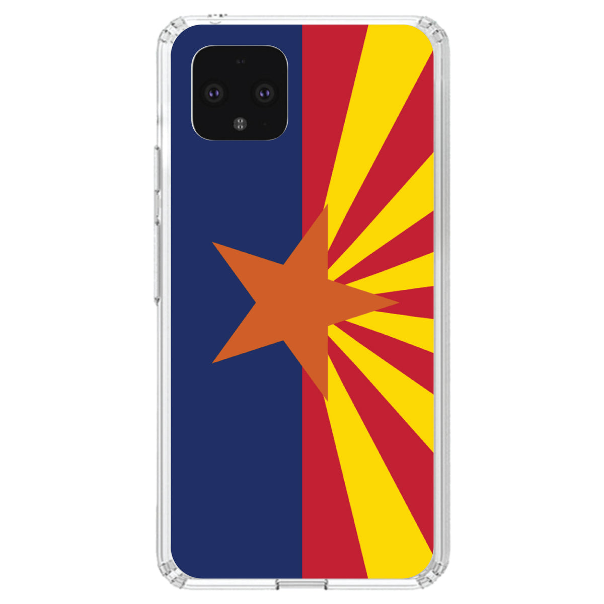 Arizona State Flag Clear Shockproof iPhone Case, view 24