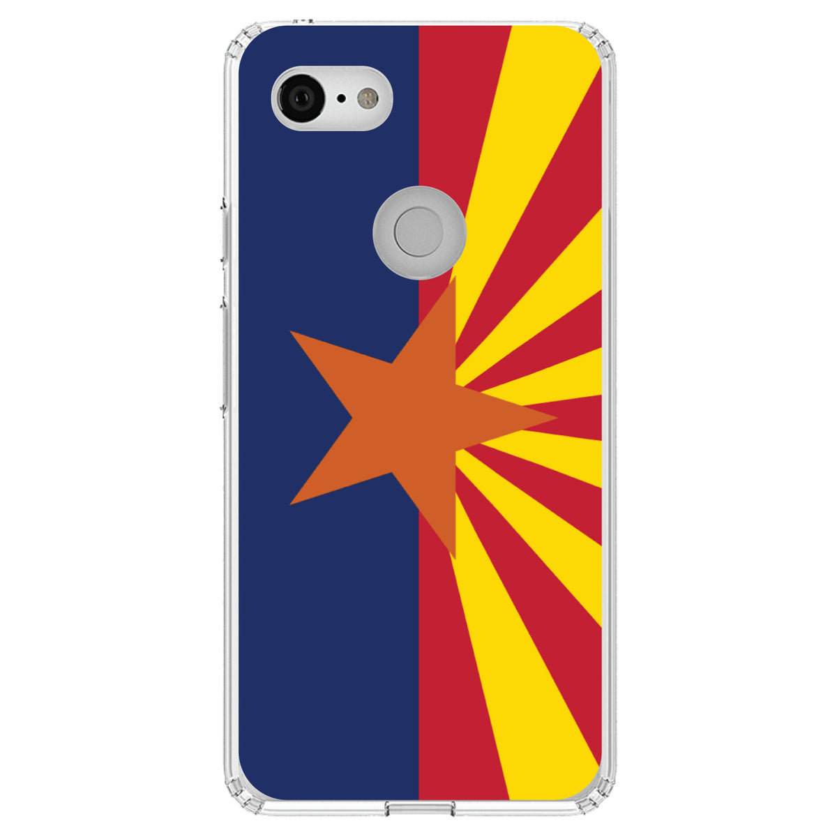 Arizona State Flag Clear Shockproof iPhone Case, view 21