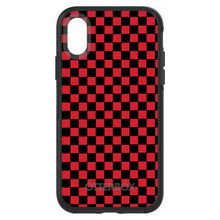 DistinctInk™ OtterBox Symmetry Series Case for Apple iPhone / Samsung Galaxy / Google Pixel - Red Black Checkered Flag Geometric