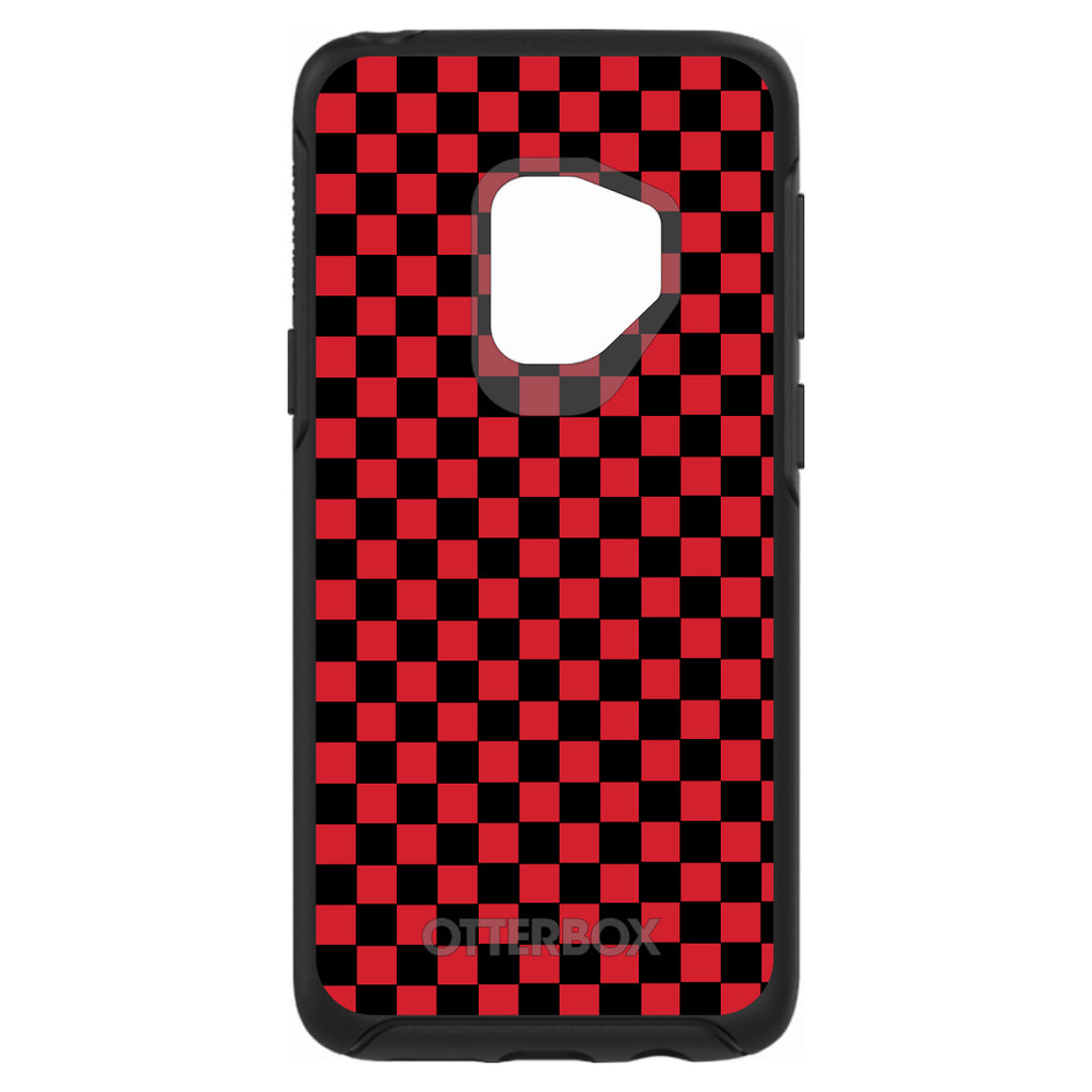 Red Black Checkered Flag Geometric OtterBox Symmetry Case for iPhone & Galaxy, view 8