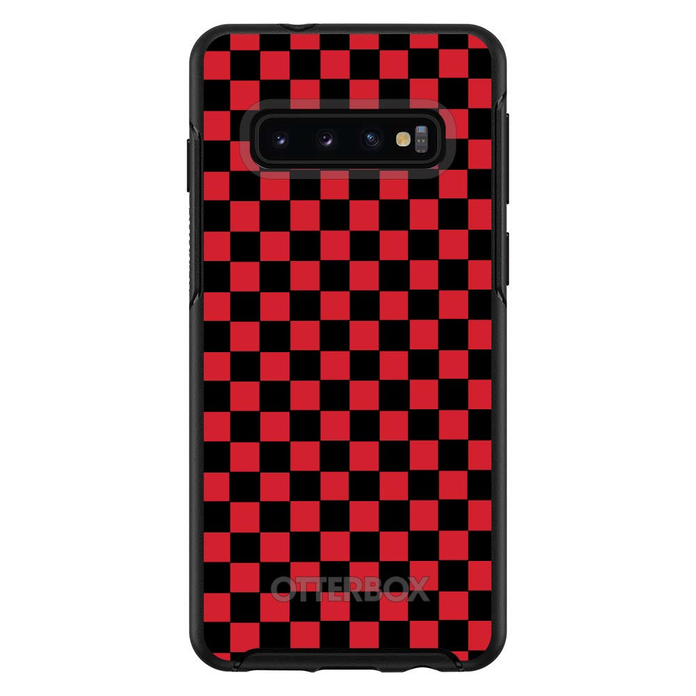 Red Black Checkered Flag Geometric OtterBox Symmetry Case for iPhone & Galaxy, view 6
