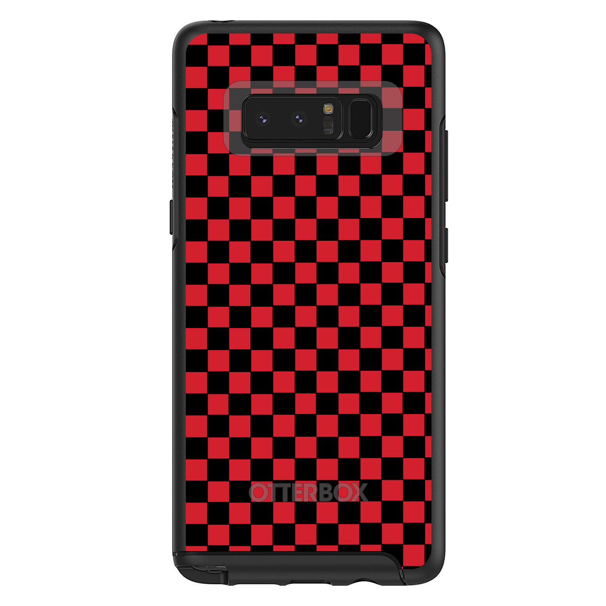 Red Black Checkered Flag Geometric OtterBox Symmetry Case for iPhone & Galaxy, view 14