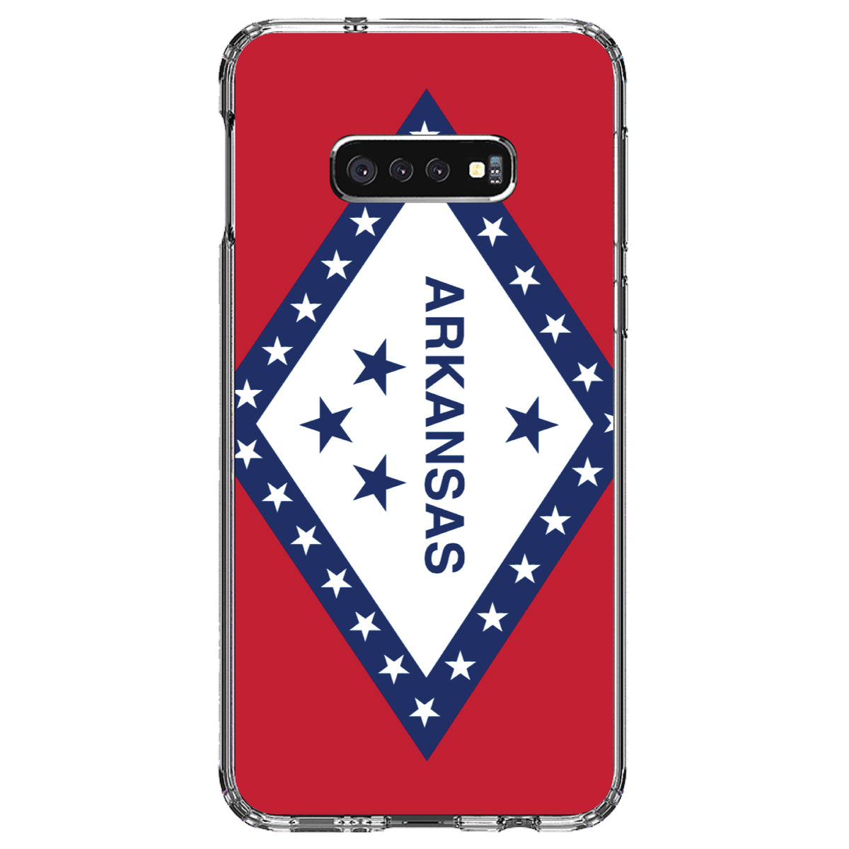 Arkansas State Flag Clear Shockproof iPhone Case, view 18