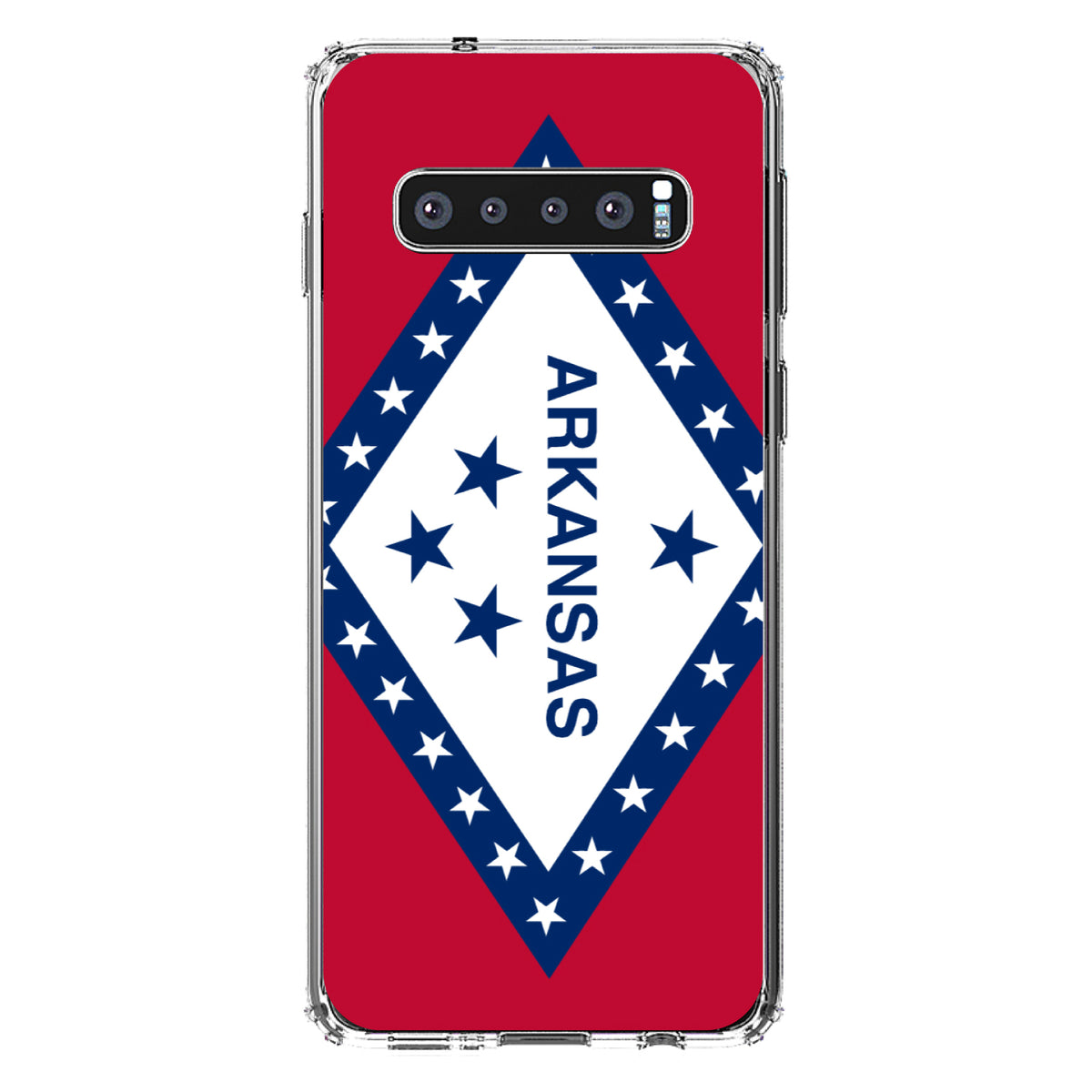 Arkansas State Flag Clear Shockproof iPhone Case, view 17