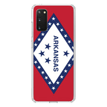 DistinctInk® Clear Shockproof Hybrid Case for Apple iPhone / Samsung Galaxy / Google Pixel - Arkansas State Flag