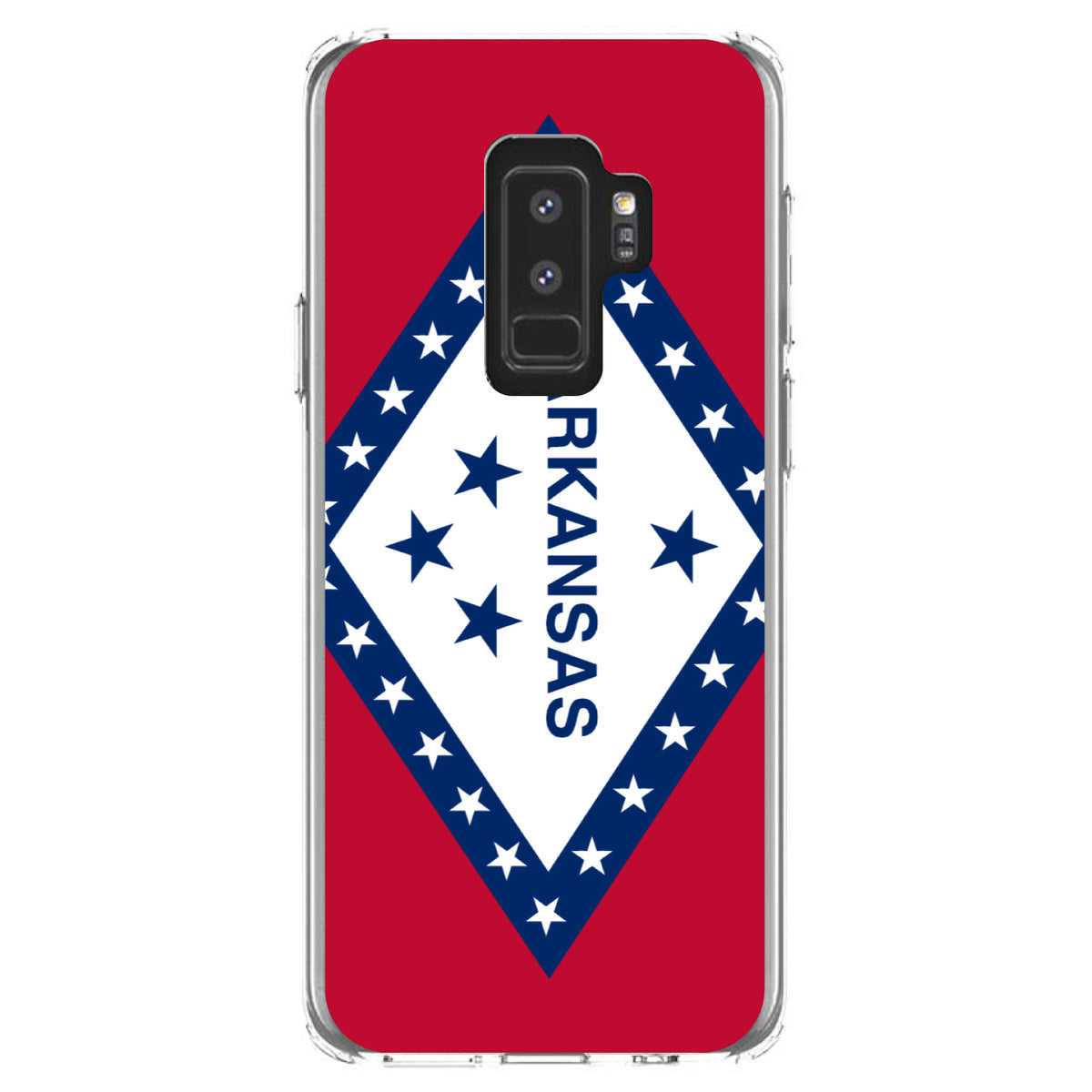 Arkansas State Flag Clear Shockproof iPhone Case, view 20