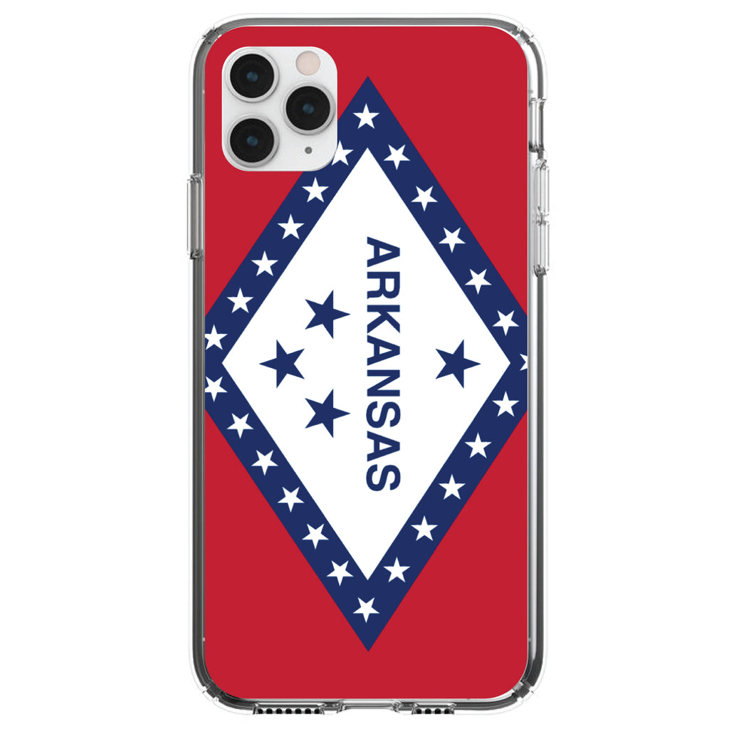 Arkansas State Flag Clear Shockproof iPhone Case