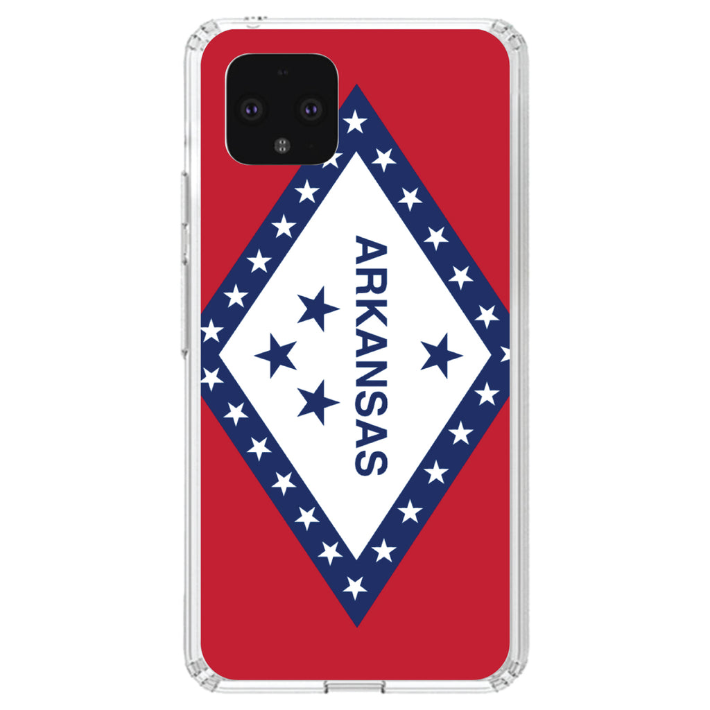 Arkansas State Flag Clear Shockproof iPhone Case, view 24