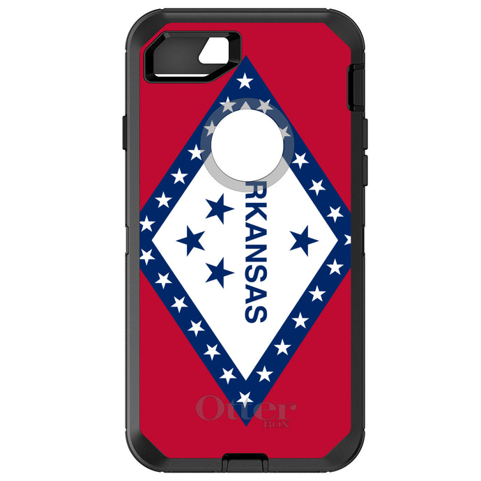 DistinctInk™ OtterBox Defender Series Case for Apple iPhone / Samsung Galaxy / Google Pixel - Arkansas State Flag