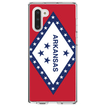 DistinctInk® Clear Shockproof Hybrid Case for Apple iPhone / Samsung Galaxy / Google Pixel - Arkansas State Flag