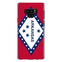 DistinctInk® Clear Shockproof Hybrid Case for Apple iPhone / Samsung Galaxy / Google Pixel - Arkansas State Flag
