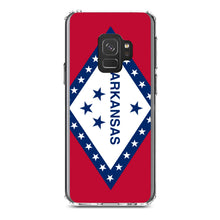 DistinctInk® Clear Shockproof Hybrid Case for Apple iPhone / Samsung Galaxy / Google Pixel - Arkansas State Flag
