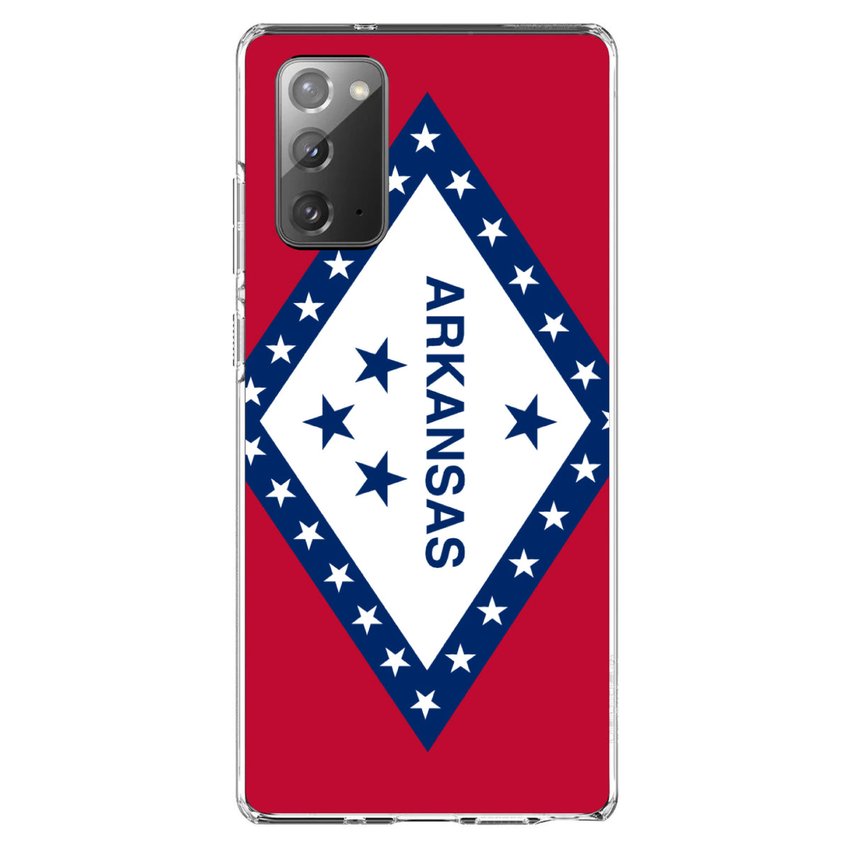 Arkansas State Flag Clear Shockproof iPhone Case, view 7