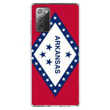DistinctInk® Clear Shockproof Hybrid Case for Apple iPhone / Samsung Galaxy / Google Pixel - Arkansas State Flag
