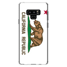 DistinctInk® Clear Shockproof Hybrid Case for Apple iPhone / Samsung Galaxy / Google Pixel - California State Flag