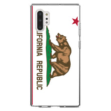DistinctInk® Clear Shockproof Hybrid Case for Apple iPhone / Samsung Galaxy / Google Pixel - California State Flag