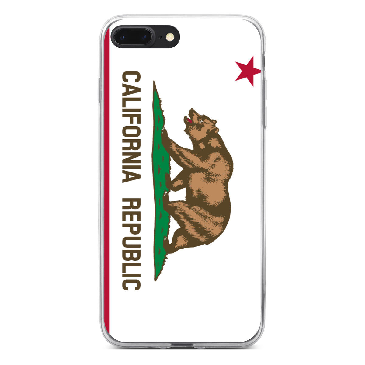 California State Flag Clear Shockproof iPhone Case, view 6