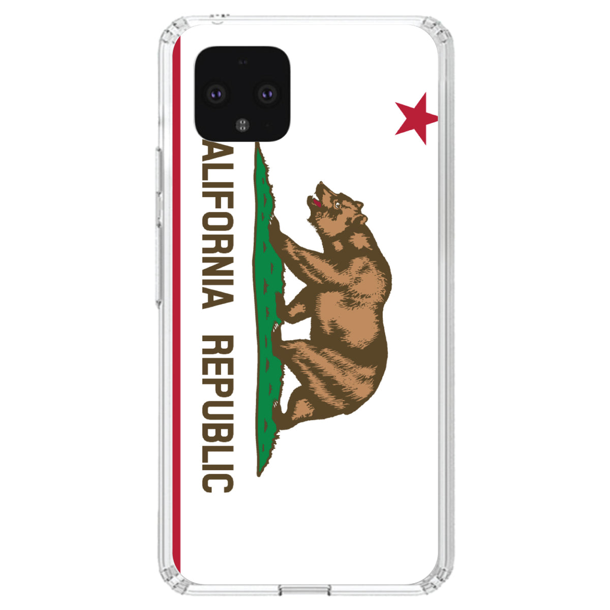 California State Flag Clear Shockproof iPhone Case, view 23