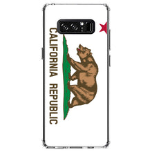DistinctInk® Clear Shockproof Hybrid Case for Apple iPhone / Samsung Galaxy / Google Pixel - California State Flag