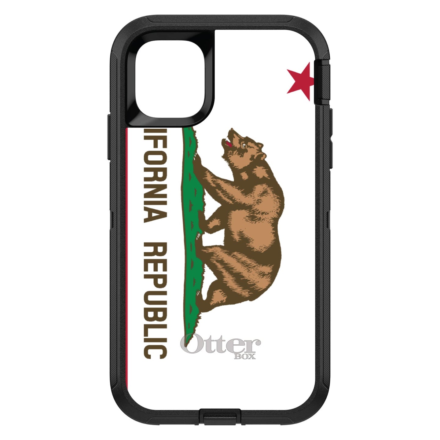 DistinctInk™ OtterBox Defender Series Case for Apple iPhone / Samsung Galaxy / Google Pixel - California State Flag