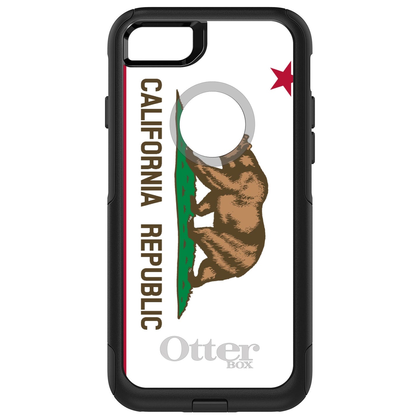 DistinctInk™ OtterBox Commuter Series Case for Apple iPhone or Samsung Galaxy - California State Flag