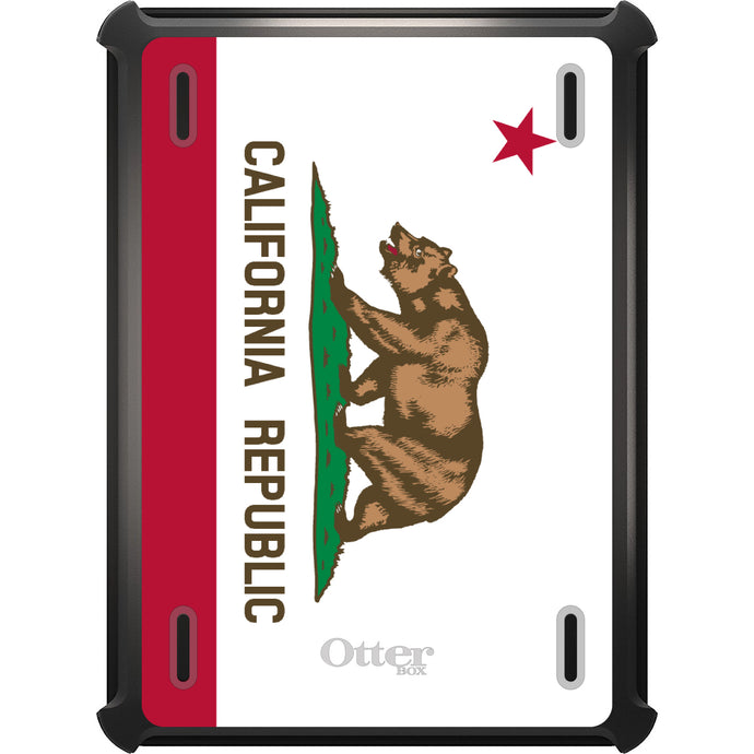 DistinctInk™ OtterBox Defender Series Case for Apple iPad / iPad Pro / iPad Air / iPad Mini - California State Flag