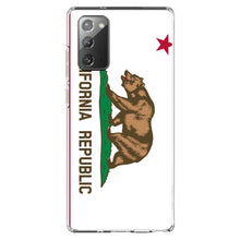 DistinctInk® Clear Shockproof Hybrid Case for Apple iPhone / Samsung Galaxy / Google Pixel - California State Flag