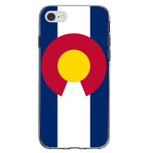 DistinctInk® Clear Shockproof Hybrid Case for Apple iPhone / Samsung Galaxy / Google Pixel - Colorado State Flag
