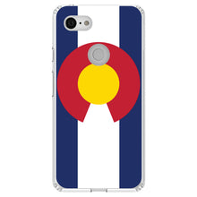 DistinctInk® Clear Shockproof Hybrid Case for Apple iPhone / Samsung Galaxy / Google Pixel - Colorado State Flag