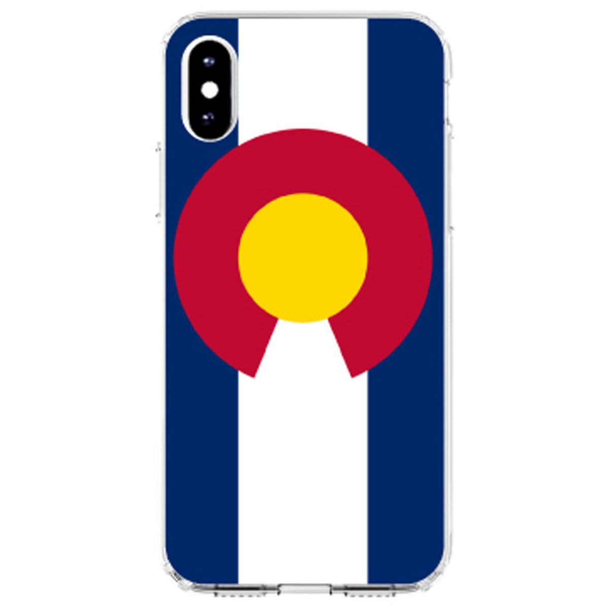 Colorado State Flag Clear Shockproof iPhone Case, view 4