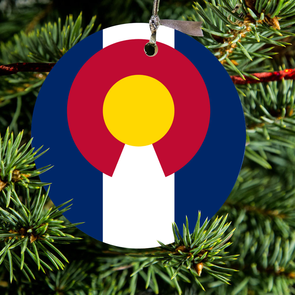 Colorado State Flag Ceramic Ornament, view 2