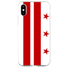 DistinctInk® Clear Shockproof Hybrid Case for Apple iPhone / Samsung Galaxy / Google Pixel - Washington DC Flag