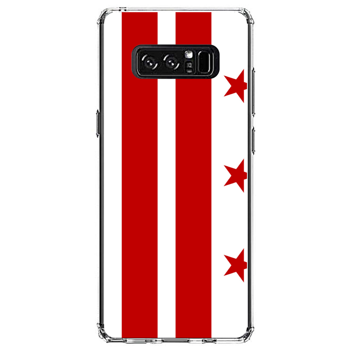 Washington DC Flag Clear Shockproof iPhone Case, view 12