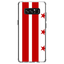 DistinctInk® Clear Shockproof Hybrid Case for Apple iPhone / Samsung Galaxy / Google Pixel - Washington DC Flag