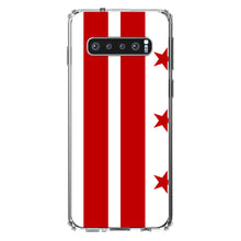 DistinctInk® Clear Shockproof Hybrid Case for Apple iPhone / Samsung Galaxy / Google Pixel - Washington DC Flag