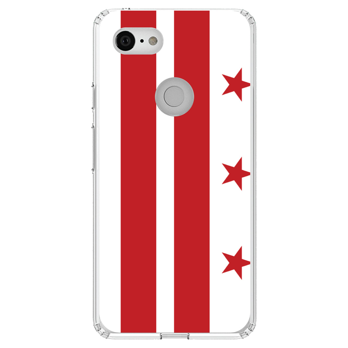 Washington DC Flag Clear Shockproof iPhone Case, view 22
