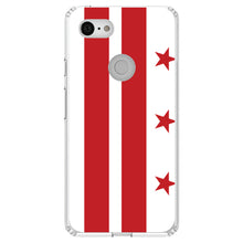 DistinctInk® Clear Shockproof Hybrid Case for Apple iPhone / Samsung Galaxy / Google Pixel - Washington DC Flag