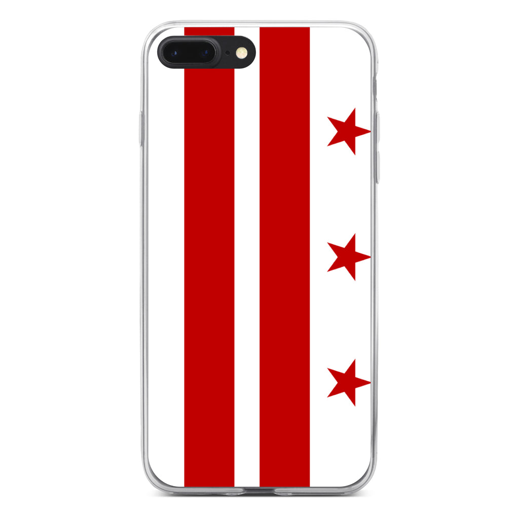 Washington DC Flag Clear Shockproof iPhone Case, view 6