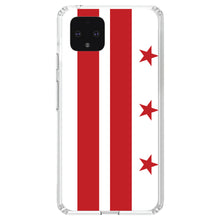 DistinctInk® Clear Shockproof Hybrid Case for Apple iPhone / Samsung Galaxy / Google Pixel - Washington DC Flag