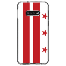 DistinctInk® Clear Shockproof Hybrid Case for Apple iPhone / Samsung Galaxy / Google Pixel - Washington DC Flag