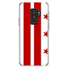 DistinctInk® Clear Shockproof Hybrid Case for Apple iPhone / Samsung Galaxy / Google Pixel - Washington DC Flag